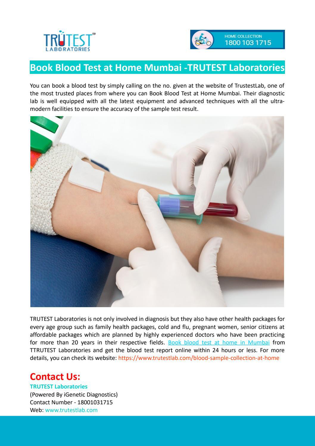 Book Blood Test at Home Mumbai by manipaltrutest Issuu