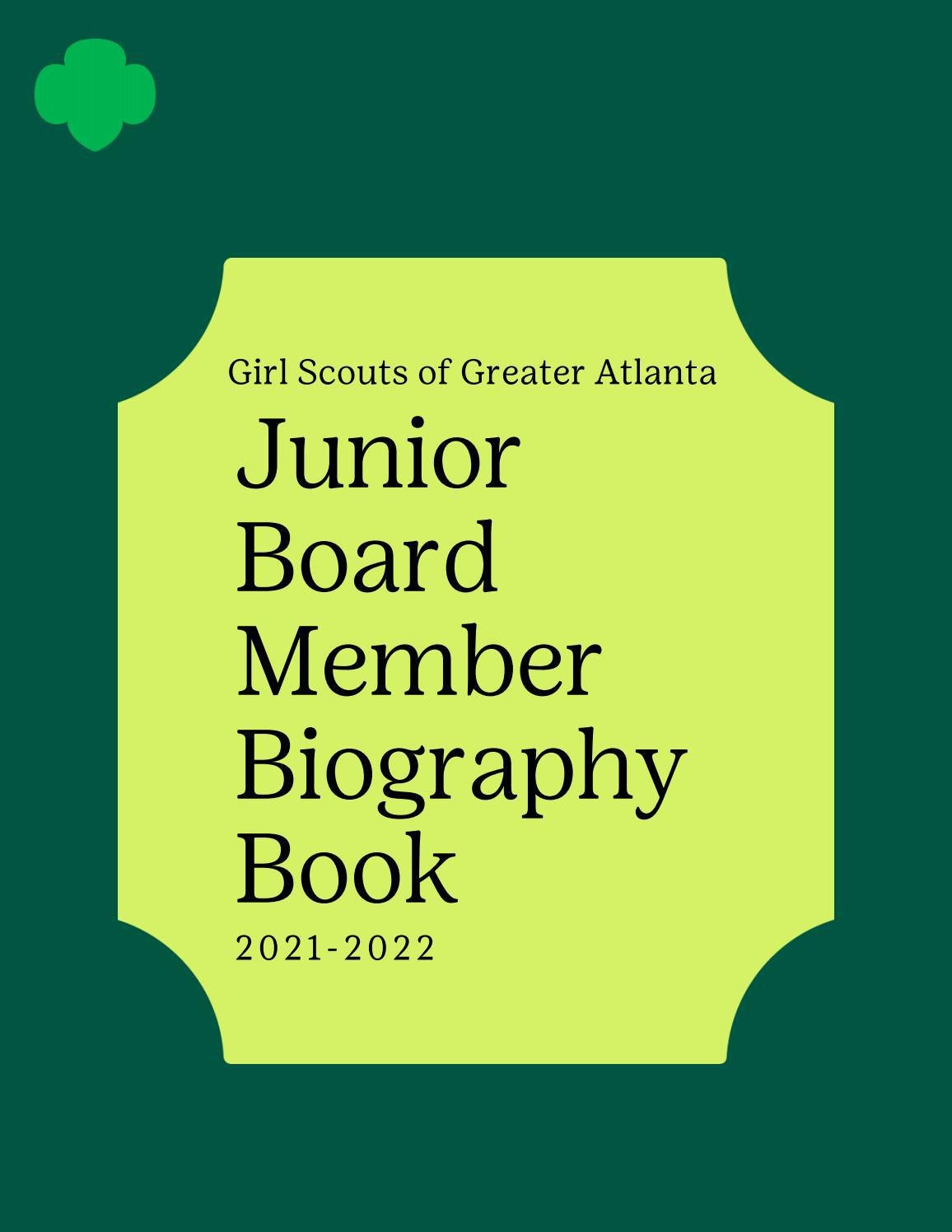 Girl Scouts of Greater Atlanta Junior Board 2021-2022 by Girl Scouts of ...