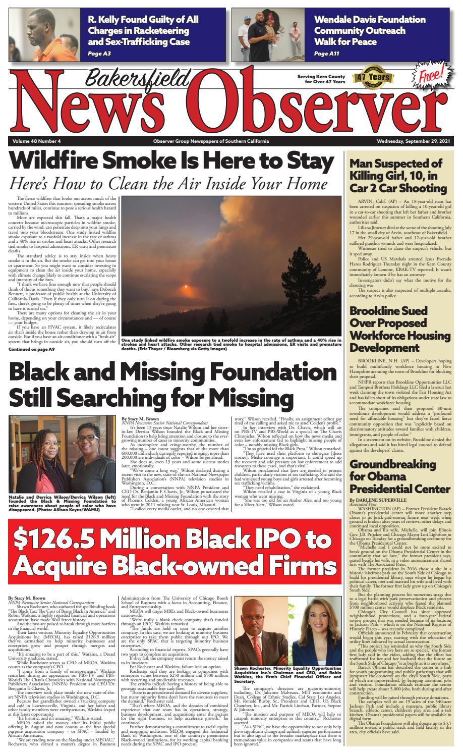 Bakersfield News Observer 9.29.21 by Observer Group Newspapers of