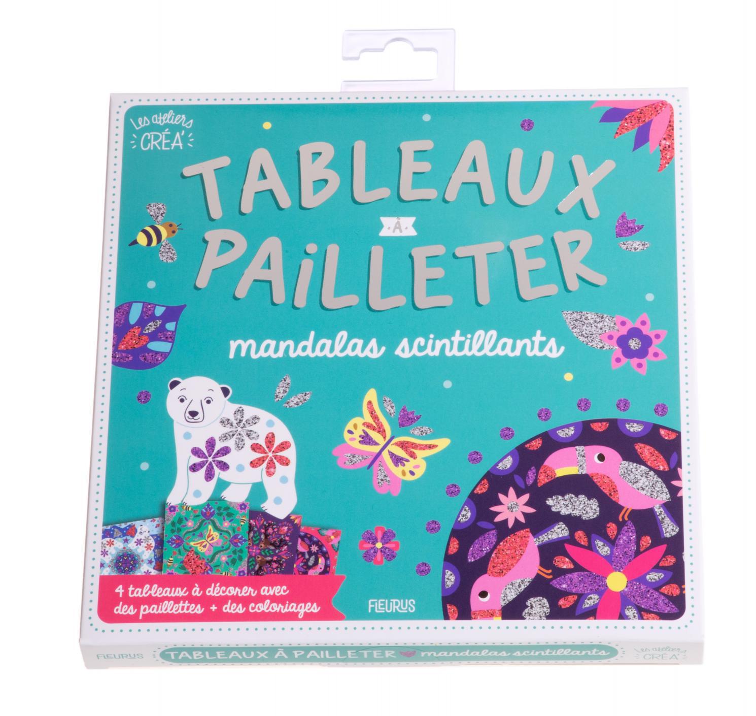 Les Ateliers du Calme - 3 Mandalas Nature - Tableaux à Composer Façon Mandala - Kit Loisir Créatif Enfant - Dès 7 ans - Jeux - Jouets