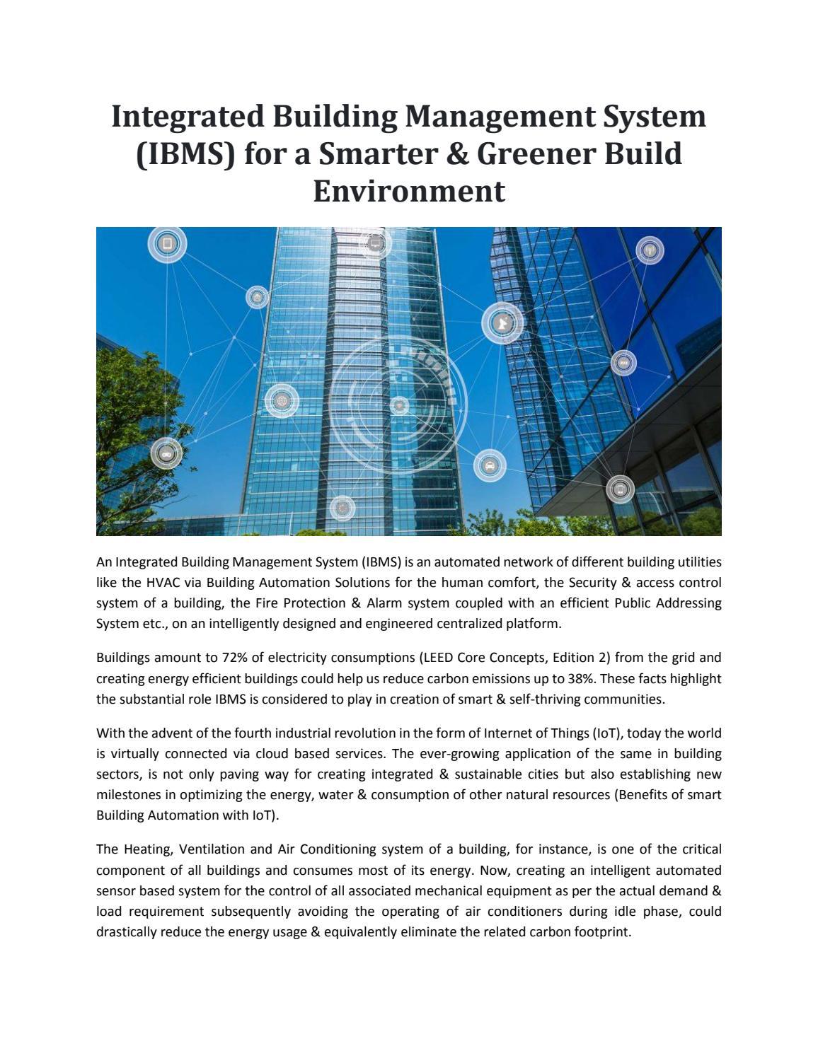 Integrated Building Management System (IBMS) for a Smarter & Greener ...