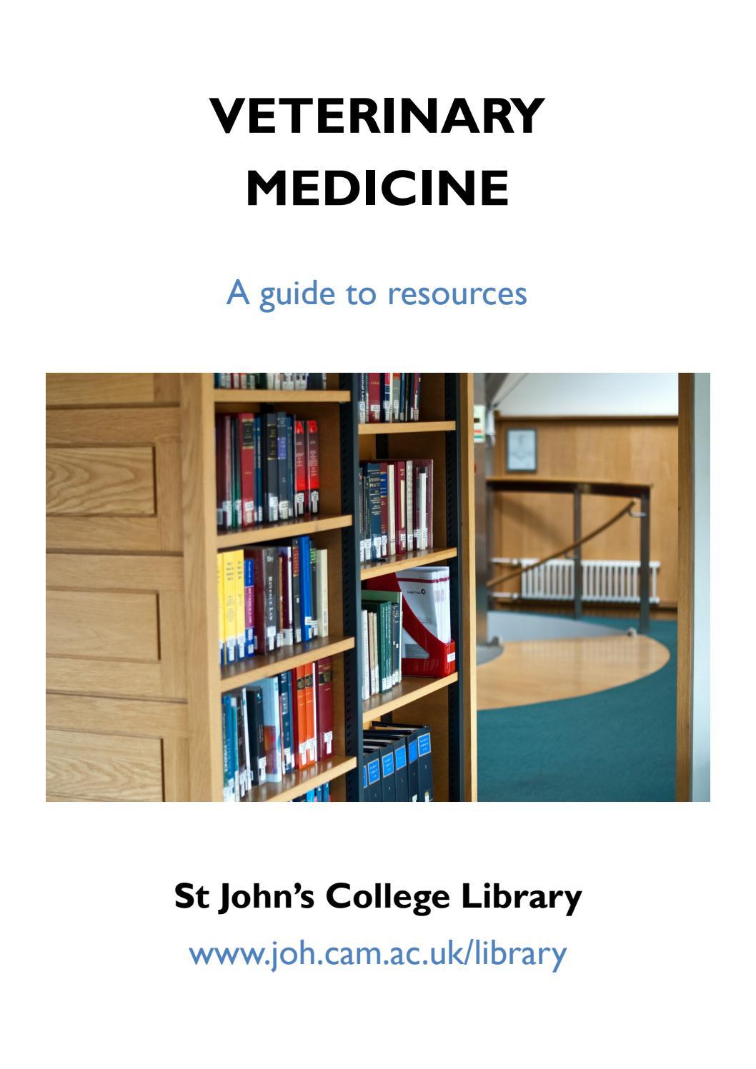 Subject guide Veterinary Medicine by St John's College, Cambridge Issuu
