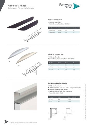 furnwaregroup 家具目录 · Furnware Group - Handles × Knobs 2019 第 22 页