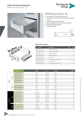 furnwaregroup 家具目录 · Furnware Group - Harn Drawer Systems 2019 第 14 页