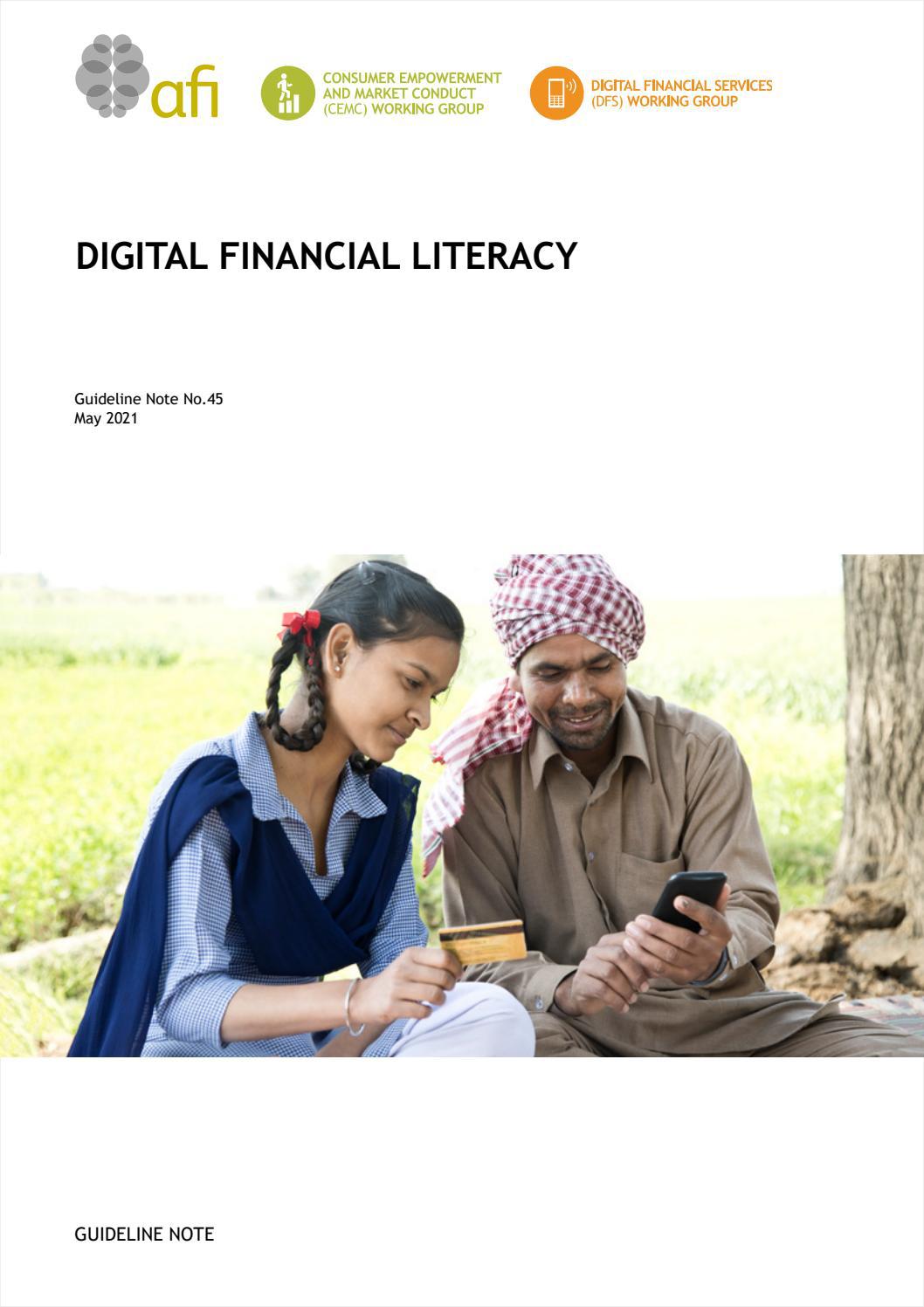 Digital Financial Literacy Guideline Note by Alliance for 
