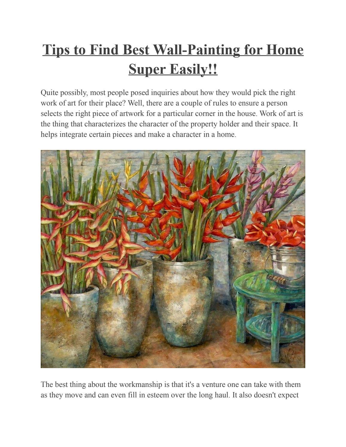 Tips to Find Best WallPainting for Home Super Easily!! by Art Prints