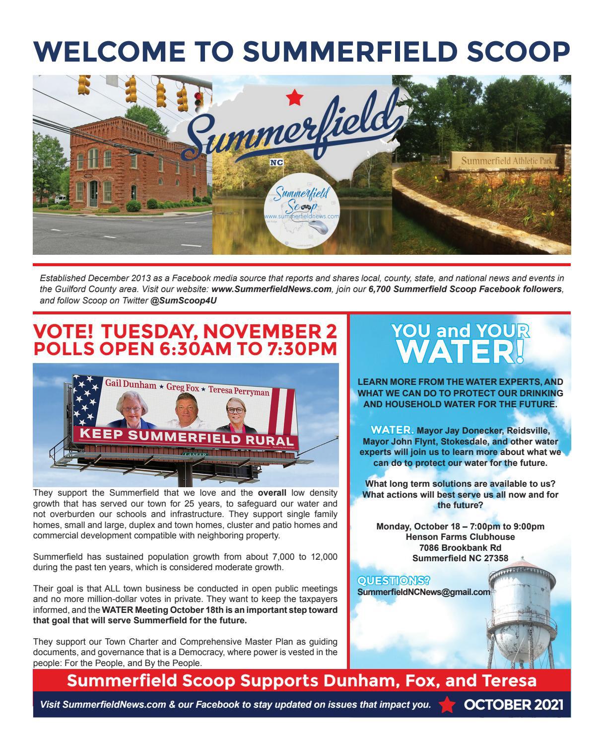 Summerfield Scoop October 2021 by Summerfieldncnews Issuu