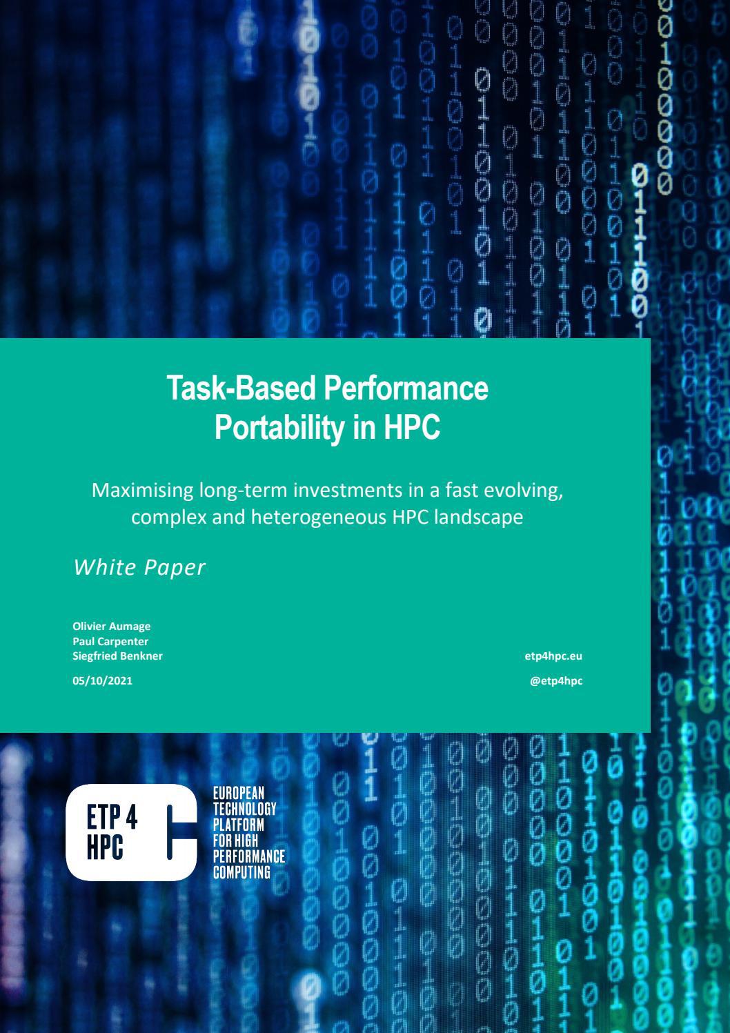 ETP4HPC White Paper: Task-Based Performance Portability in HPC by ...