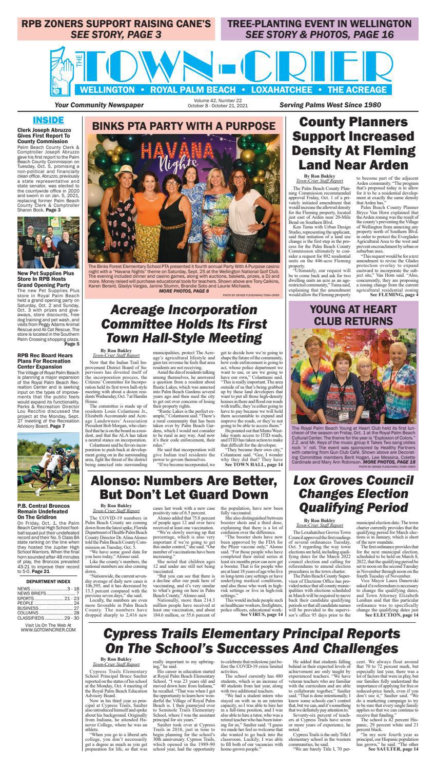 The Town-Crier Newspaper October 8, 2021 by Wellington The Magazine LLC -  Issuu