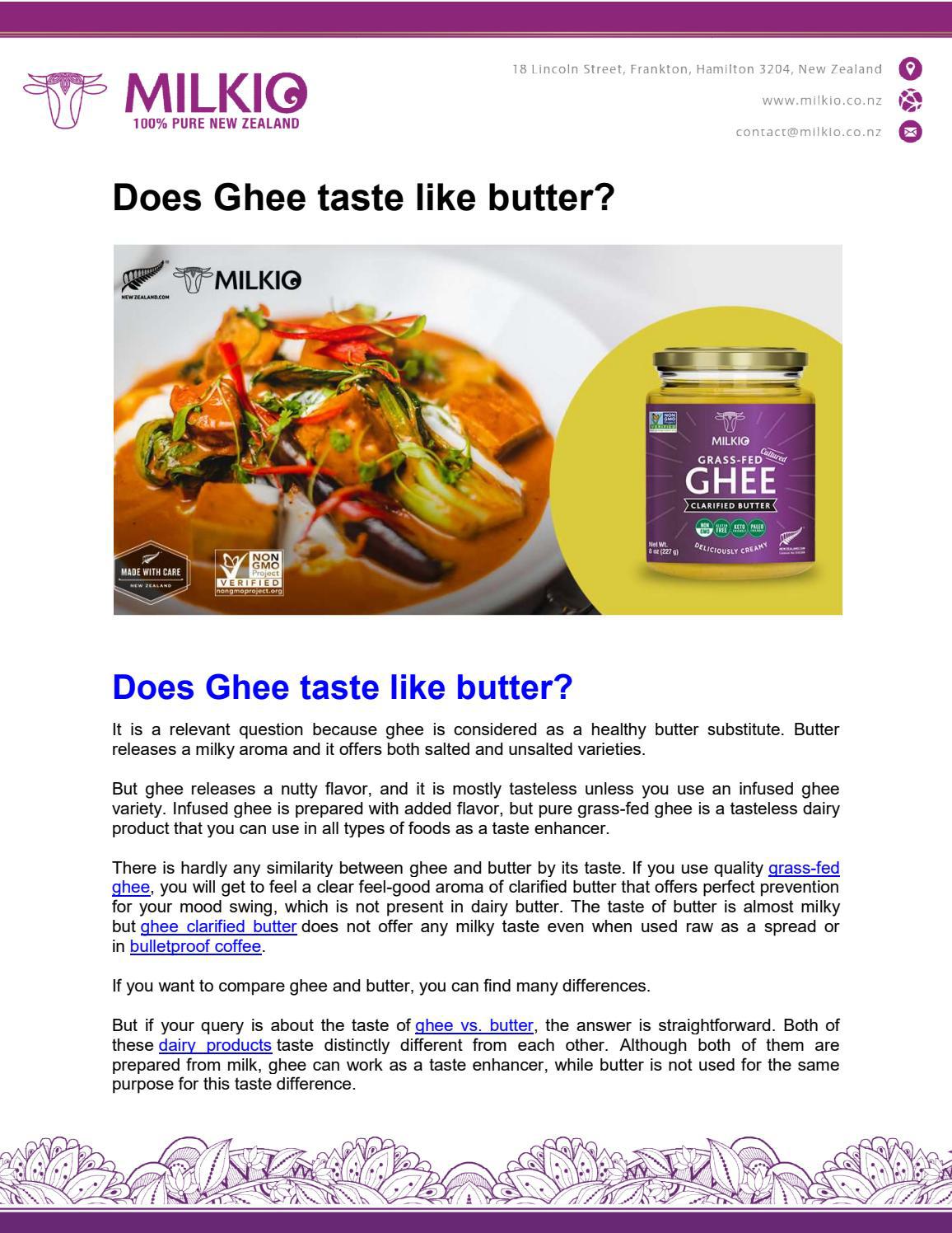 Does ghee taste like butter by mitun_milkio m Issuu