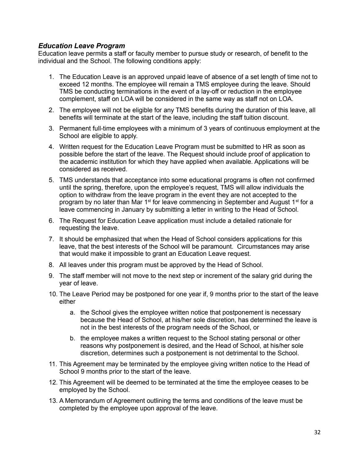 TMS Employee Handbook And Policy Manual By TMS Issuu