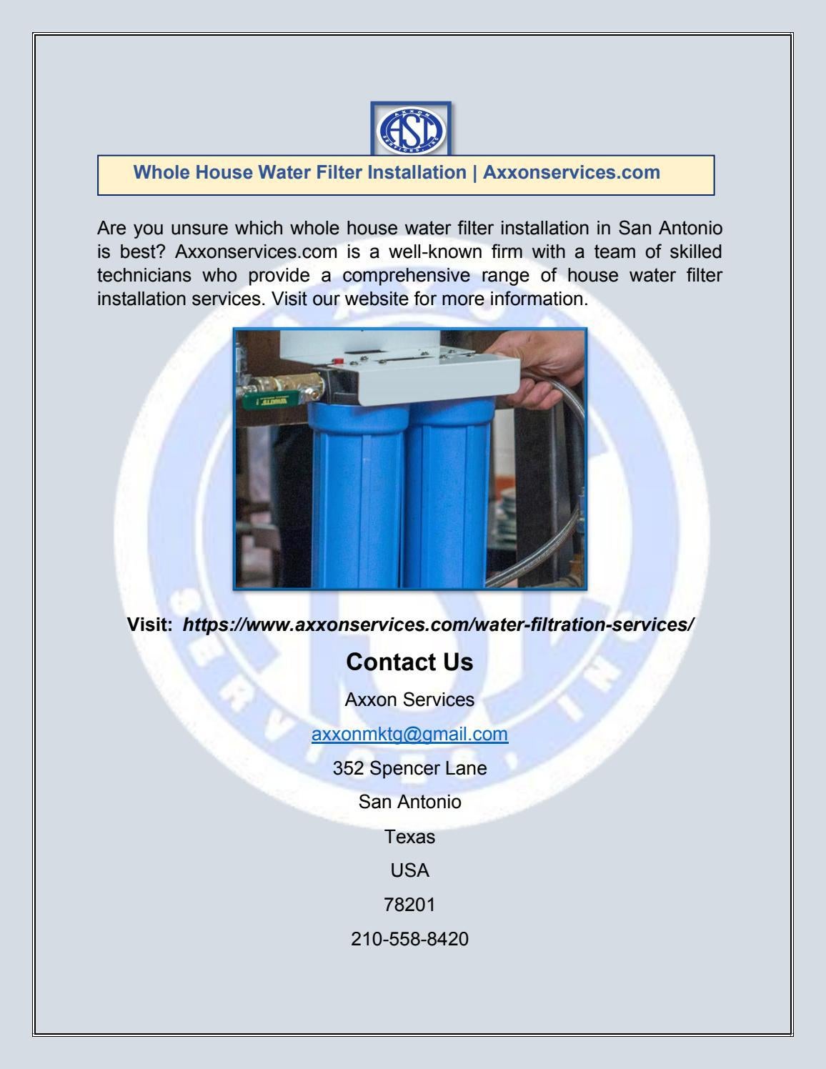 Whole House Water Filter Installation by Barack