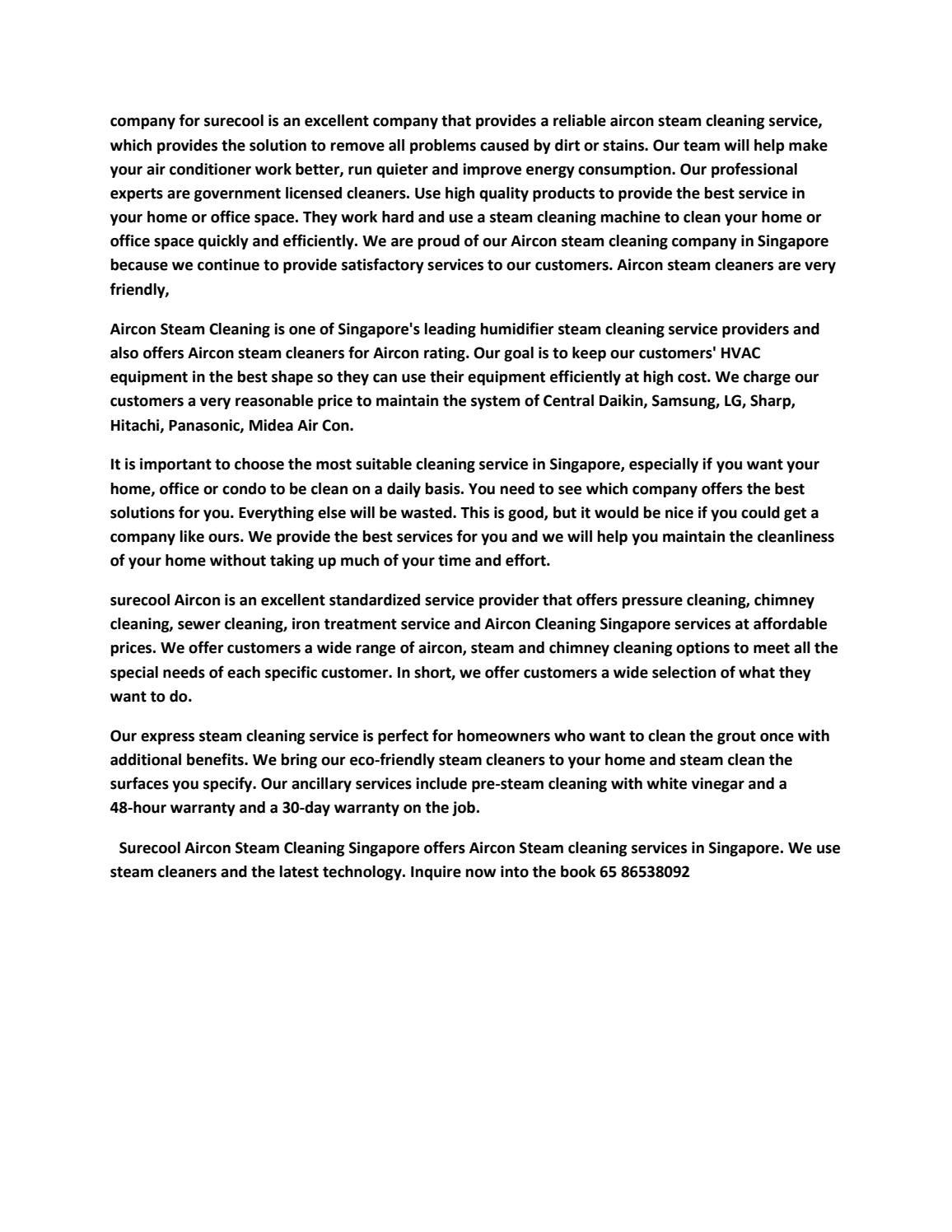 aircon steam cleaning service by surecoolairconsg Issuu