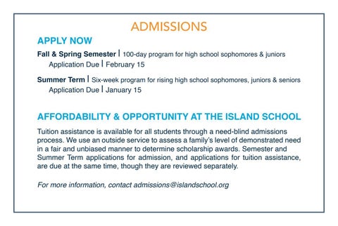The Island School Semester & Summer Term Booklet 2021-2022 by The ...