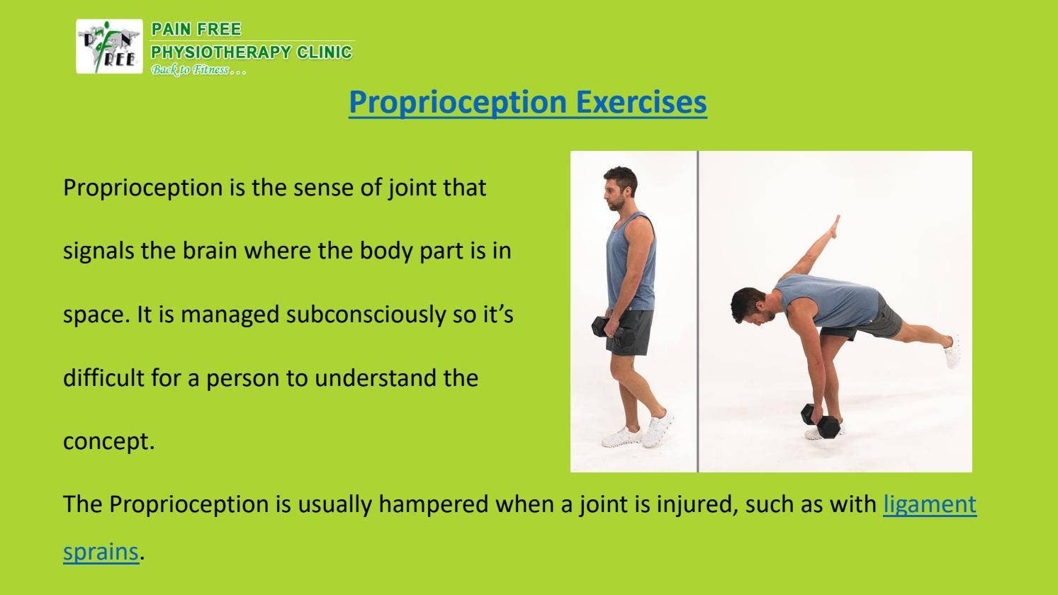 Proprioception Exercises - Pain Free Physiotherapy by Pain Free ...