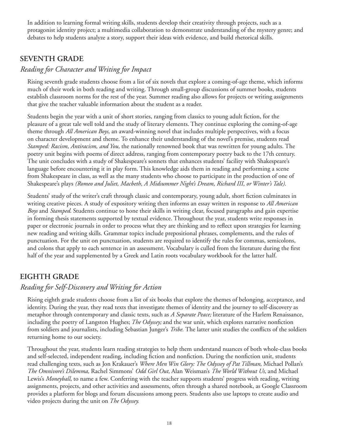 2021-2022 Middle School Curriculum Guide by Montclair Kimberley Academy ...