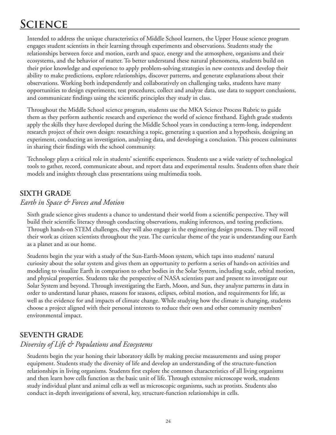 2021-2022 Middle School Curriculum Guide by Montclair Kimberley Academy ...