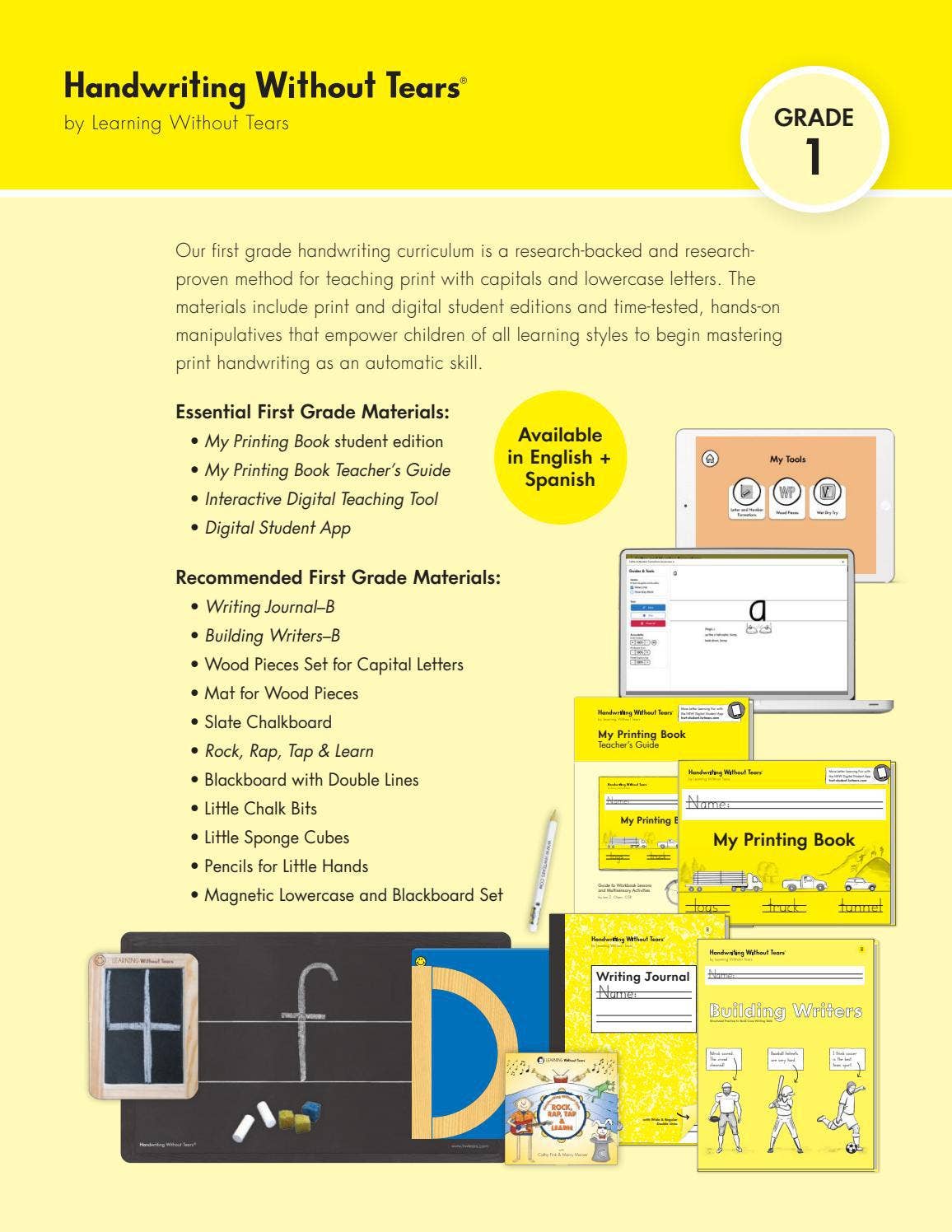Handwriting Without Tears Curriculum - Grade One by Learning Without