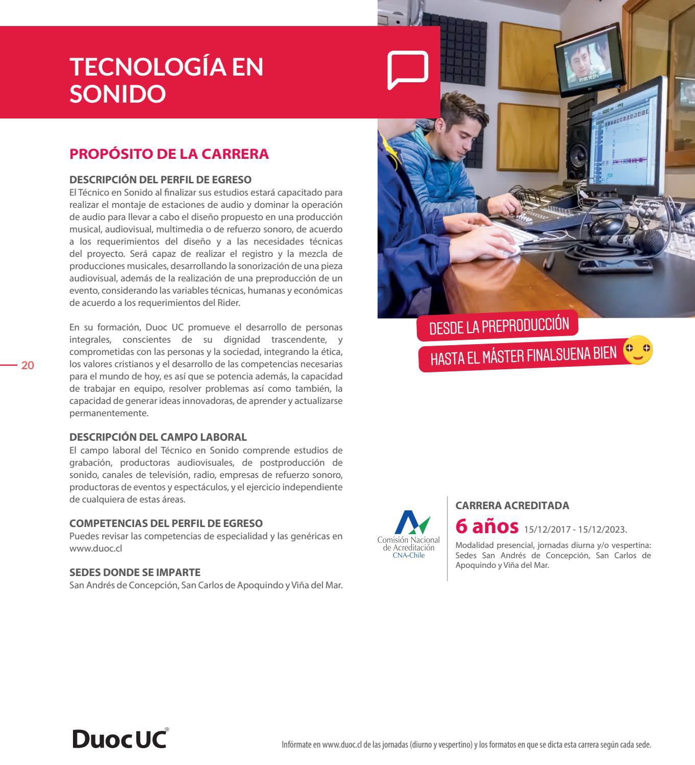 Tecnología en Sonido by Duoc UC - Issuu