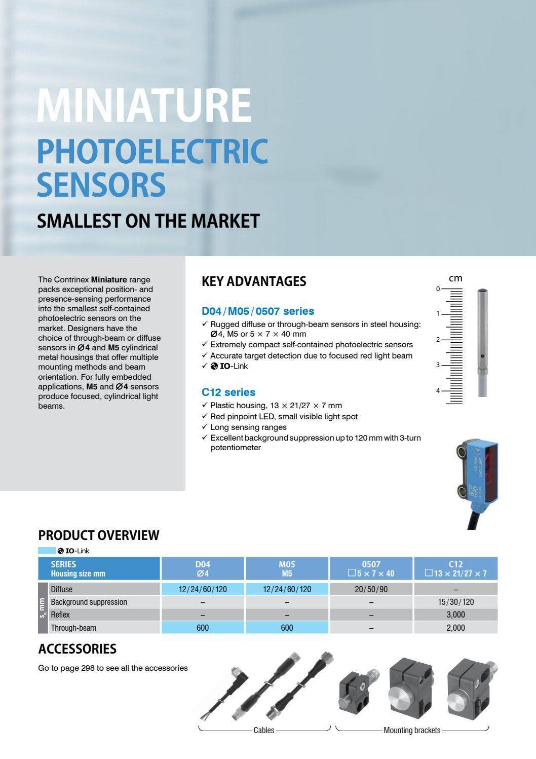 General Catalog 2021 Photoelectric Sensors, Miniature by Contrinex AG