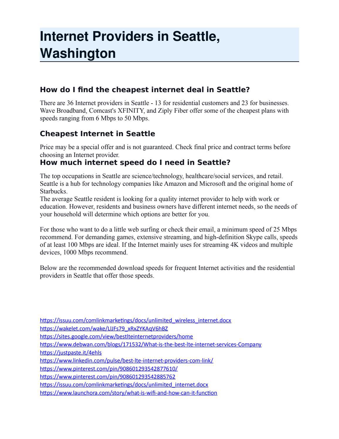 Providers in Seattle, Washington by comlinkmarketings Issuu