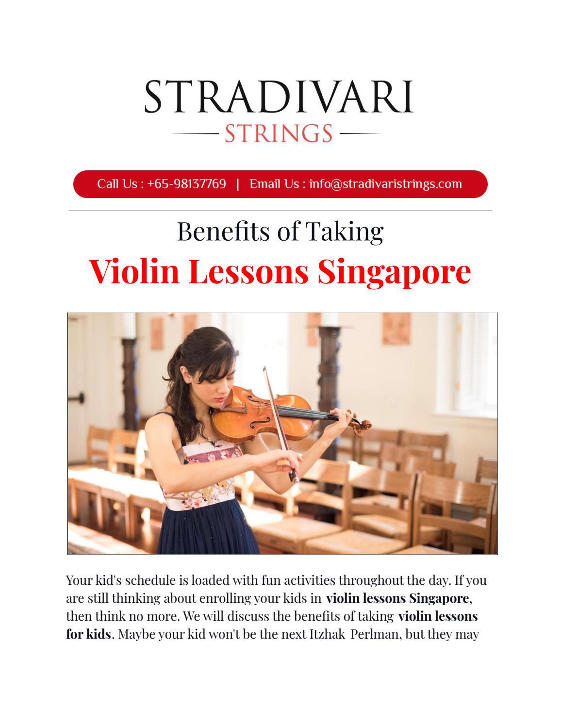 Benefits of Taking Violin Lessons Singapore by