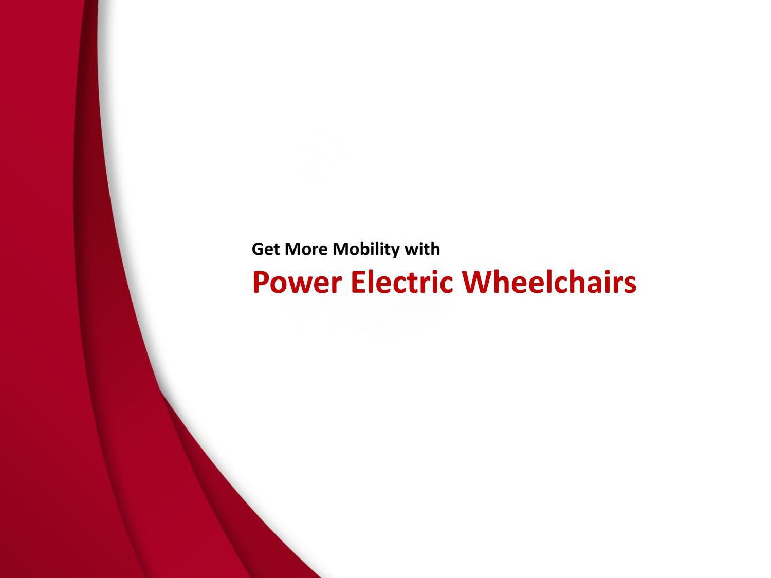 Get More Mobility with Power Electric Wheelchairs by Affordable Medical