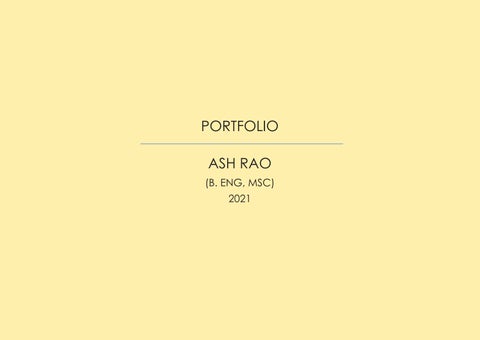 Ash Rao │ Short Portfolio 2021 by Ash Rao - Issuu
