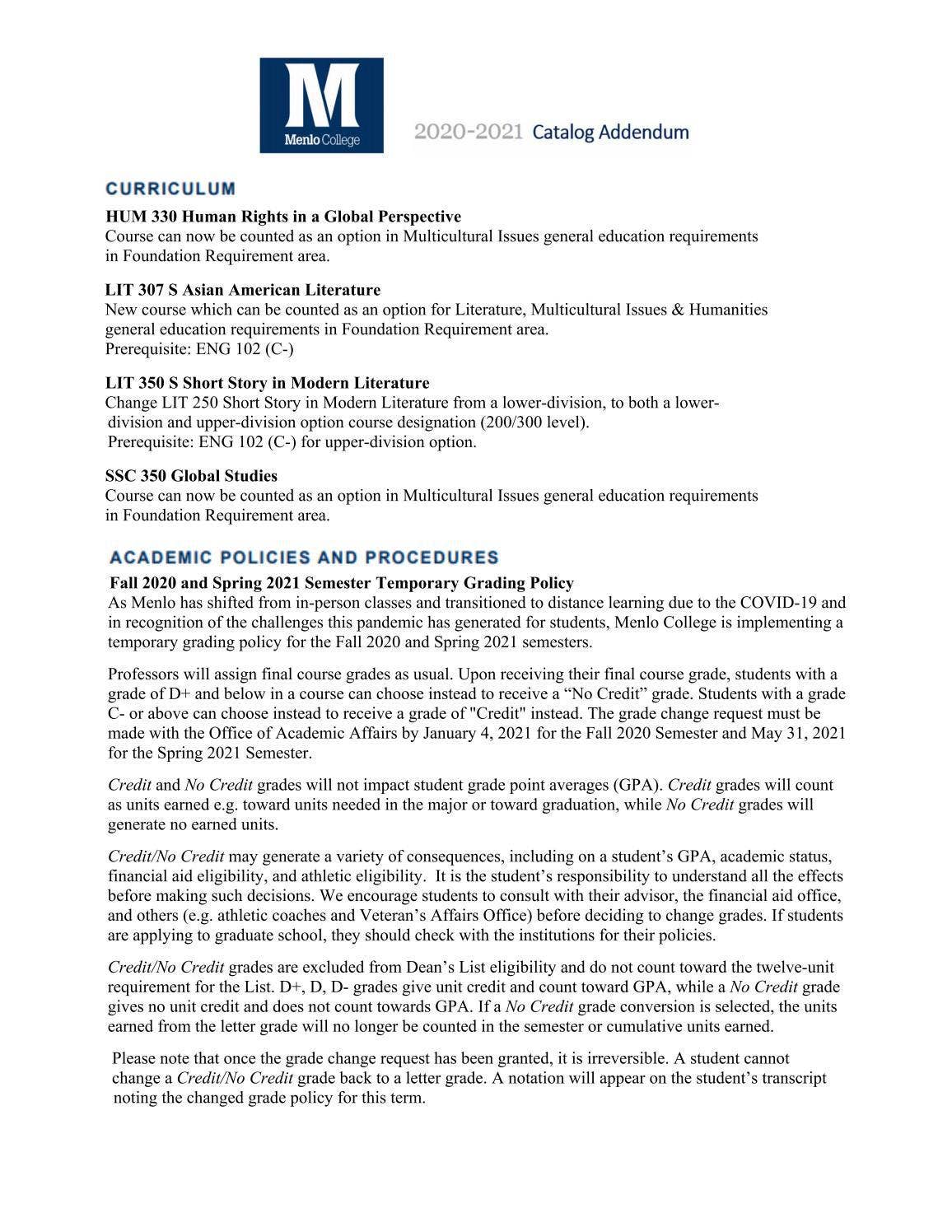 Menlo College Academic Catalog by Menlo College Issuu
