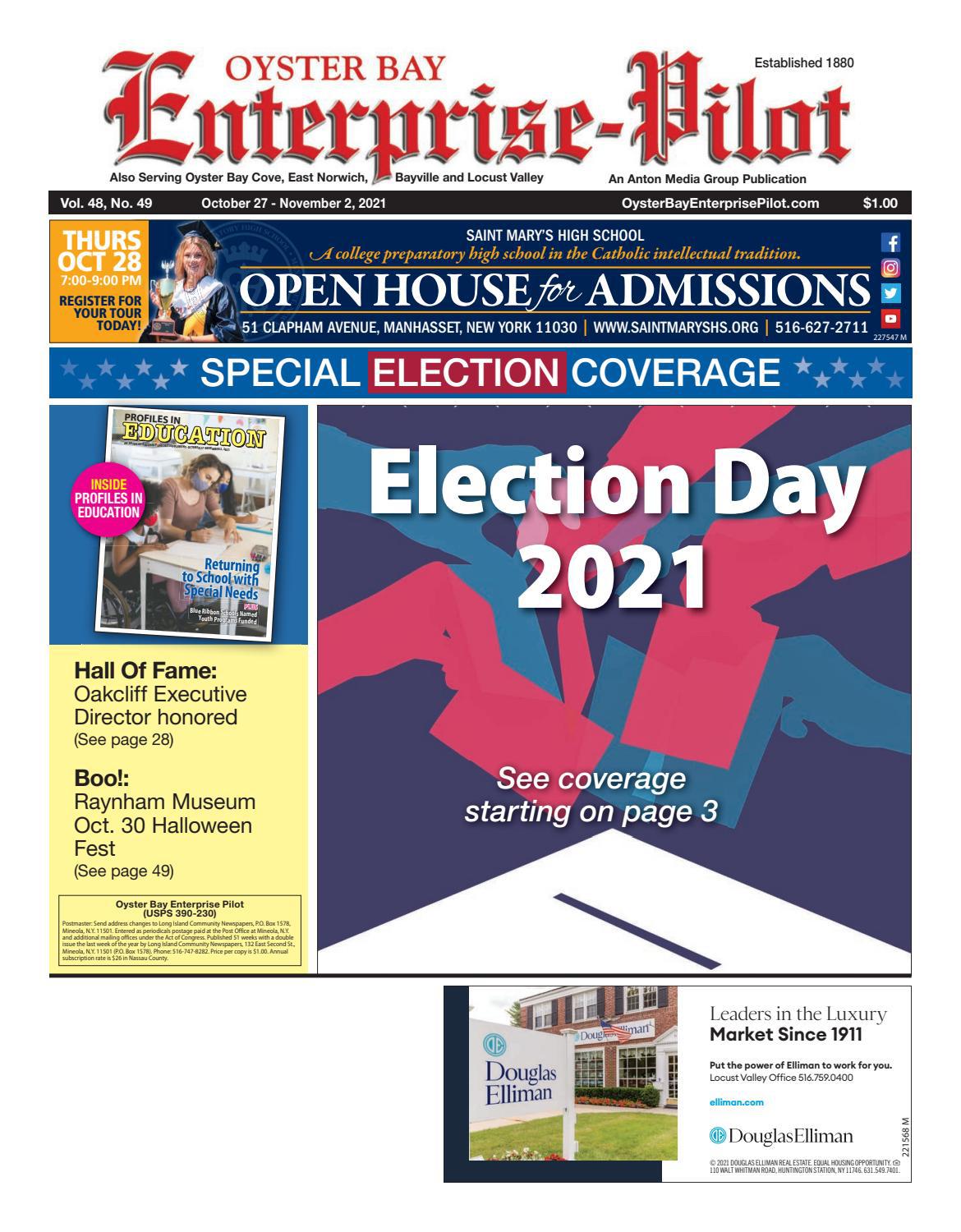 Oyster Bay EnterprisePilot 10/27/21 edition is published weekly by