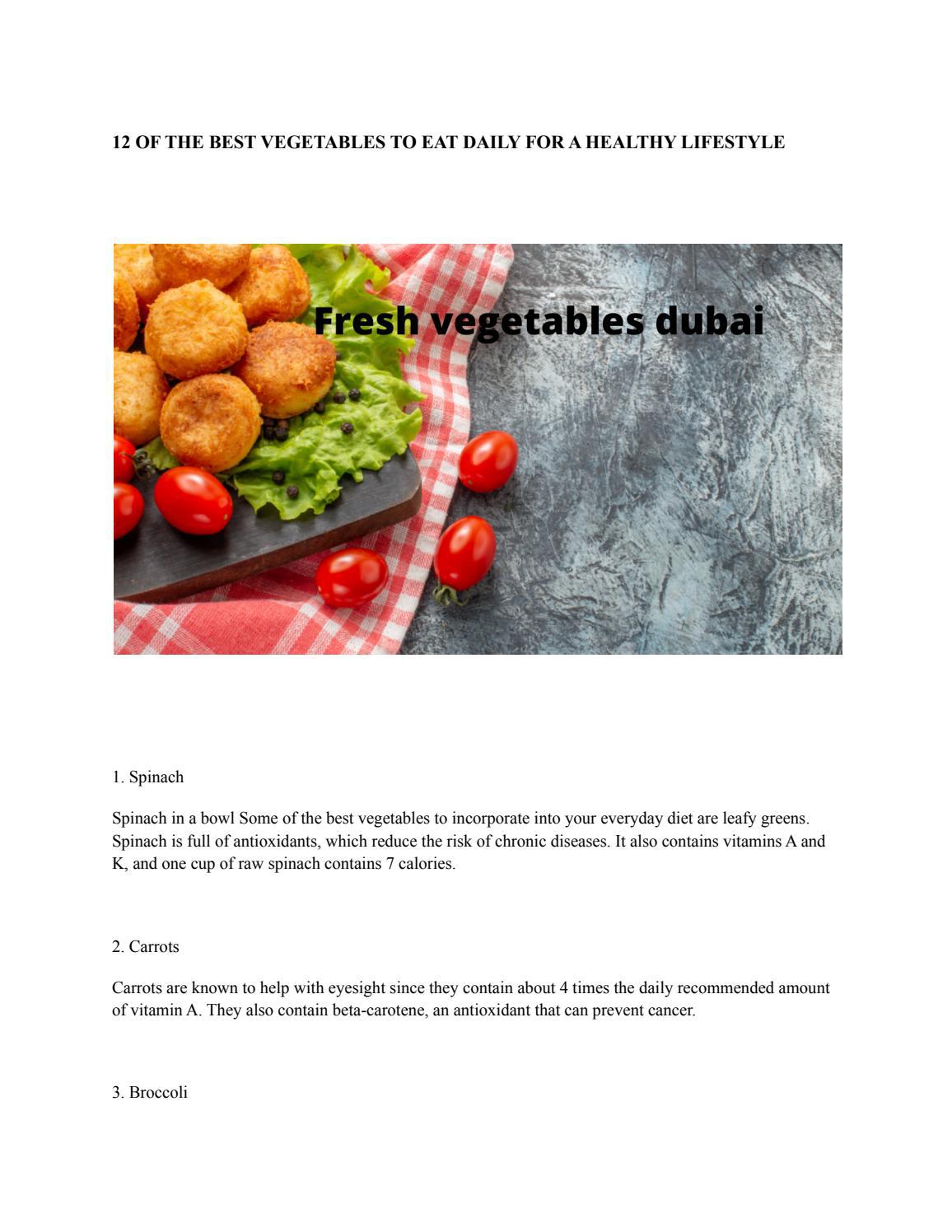 Fresh vegetables dubai by Farzana Dubai Issuu