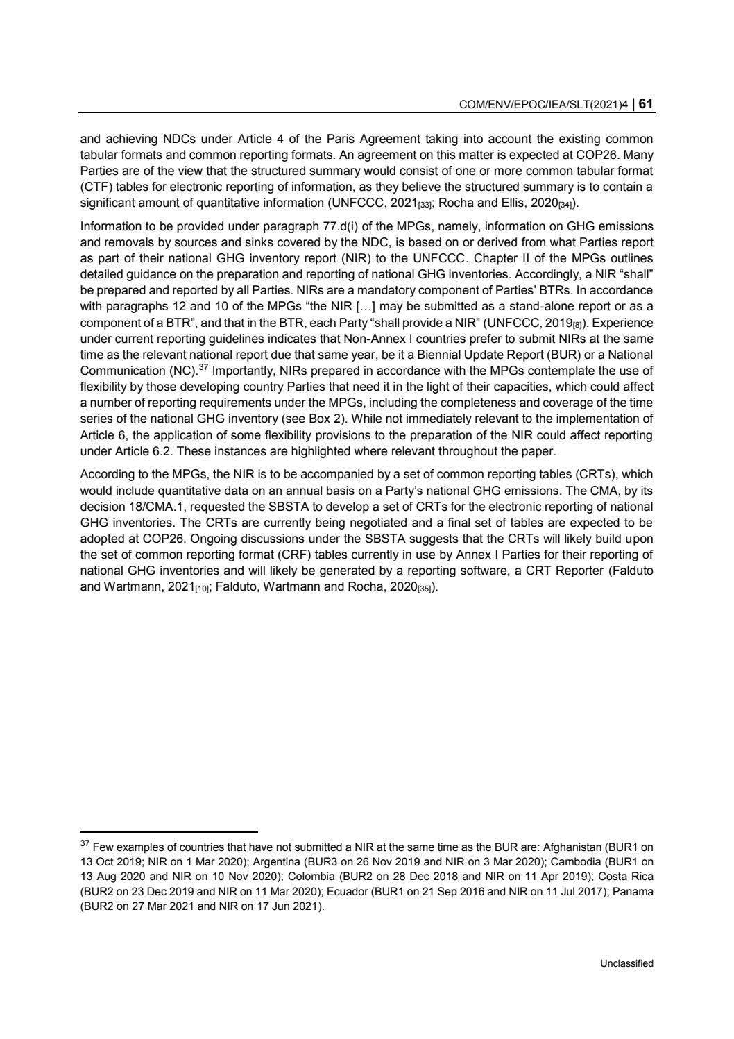 Understanding reporting and review under Articles 6 and 13 of the Paris ...