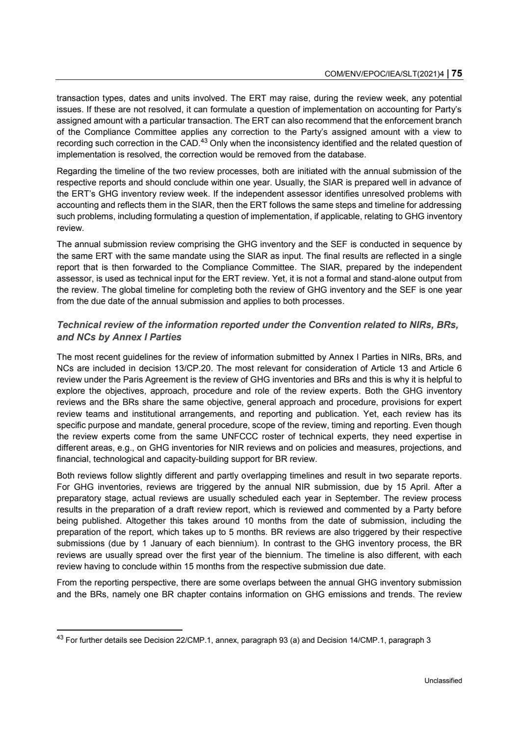Understanding reporting and review under Articles 6 and 13 of the Paris ...
