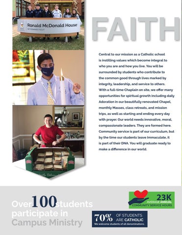 Immaculate High 教育 - 2021-2022 Admissions Viewbook 第 6 页