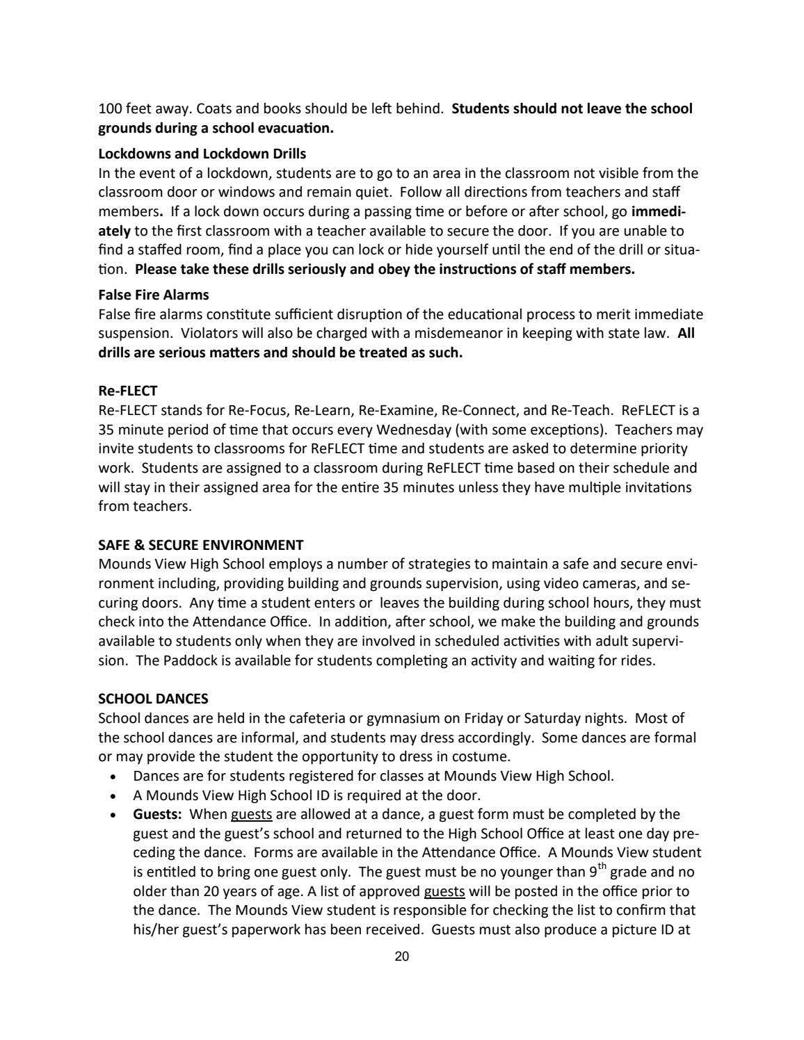 2021-2022 MVHS Student Handbook by Mounds View Public Schools - Issuu