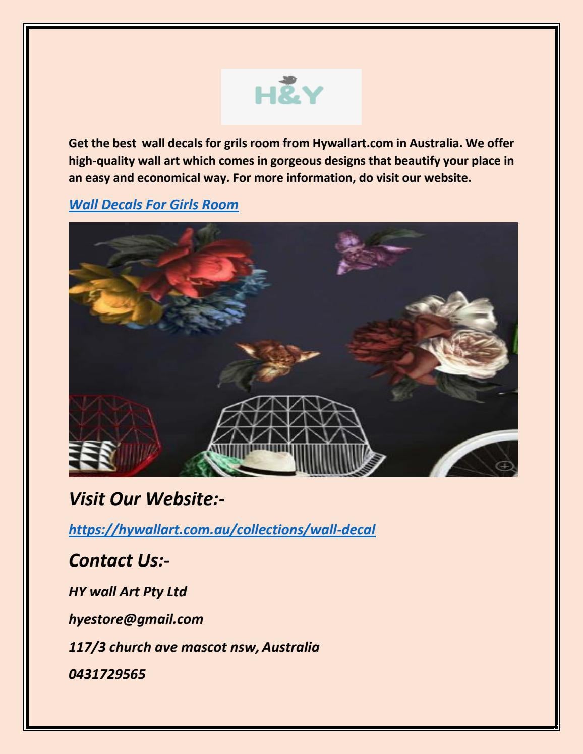 Wall Decals for Girls Room by HY wall Art Pty Ltd Issuu