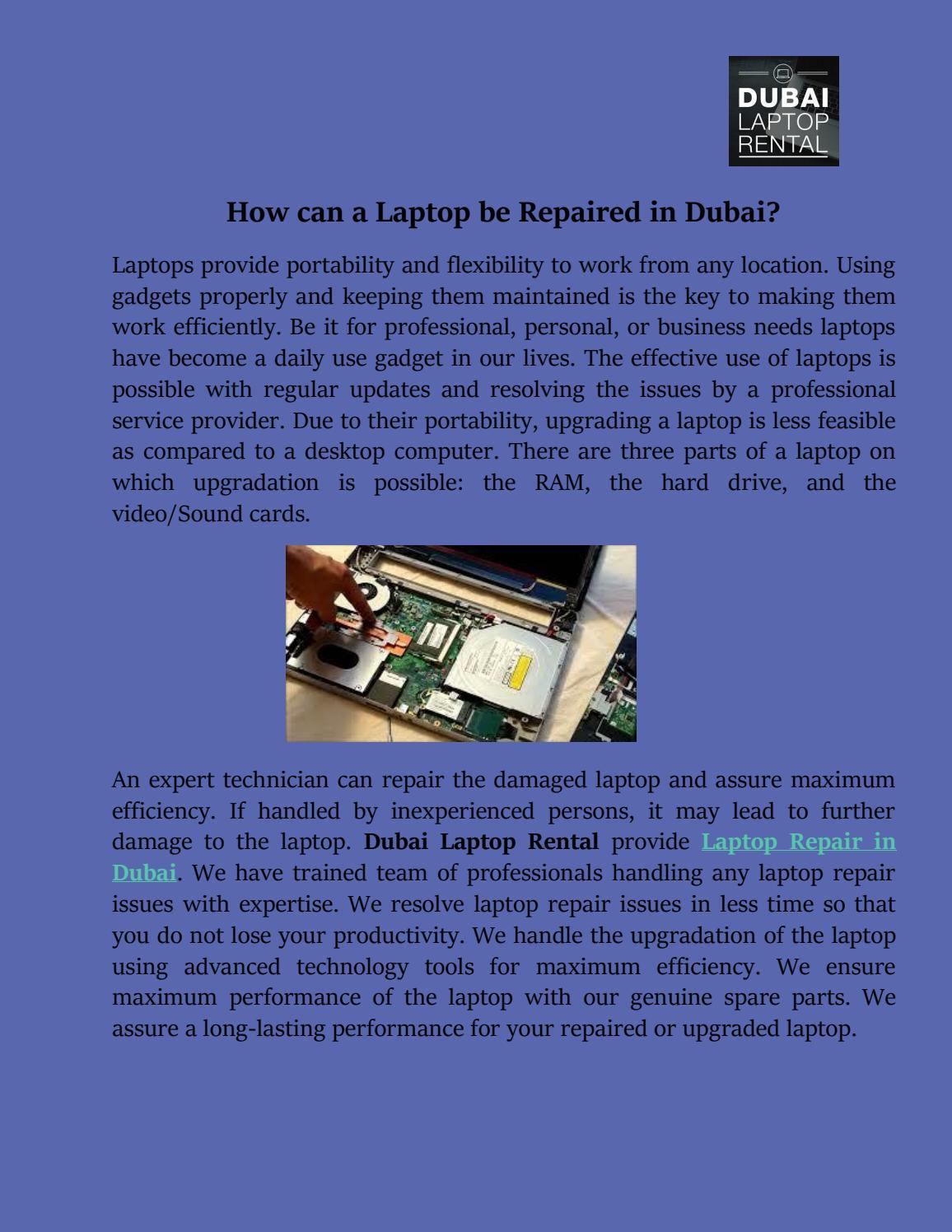 How can a Laptop be Repaired in Dubai? by Dubailaptoprental Issuu