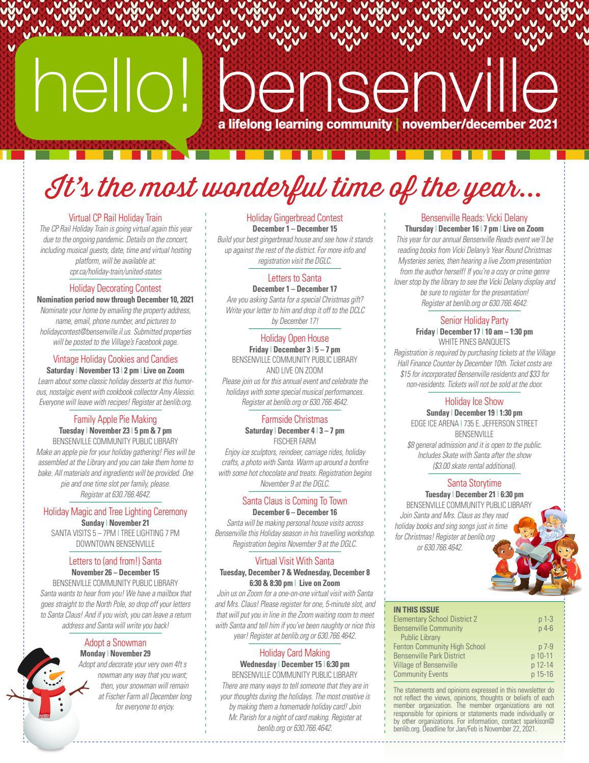 Community Newsletter November/December 2021 by Village of Bensenville