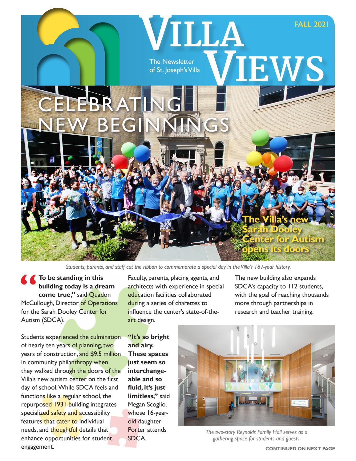 Villa Views Fall 2021 By St Josephs Villa Issuu