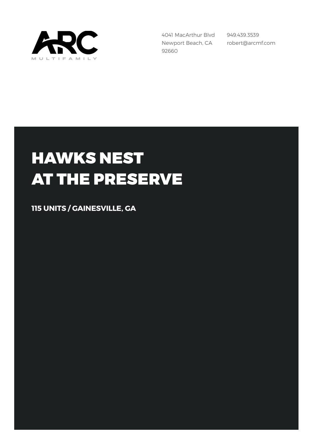 Hawks Nest at The Preserve Investor Summary ARC Multifamily by