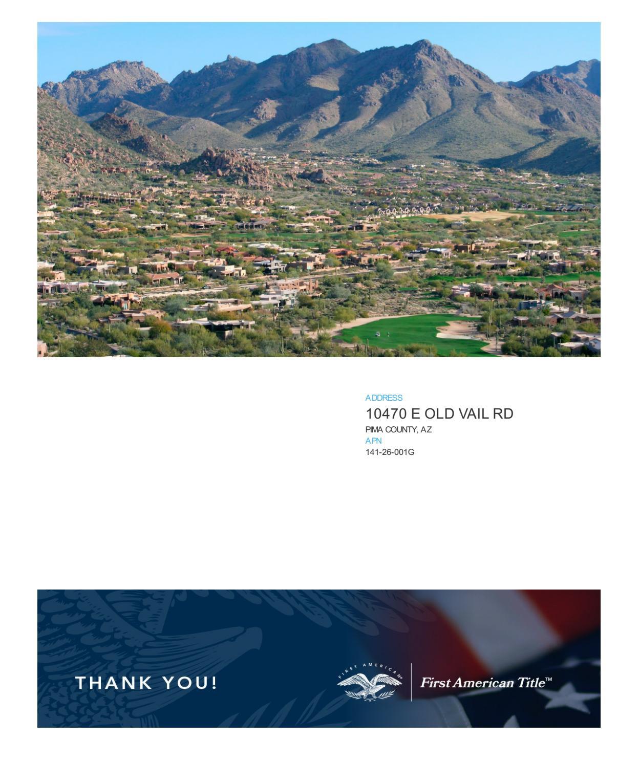 10500 E Old Vail Road, Tucson, AZ 85747 by FirstAmAZ Issuu