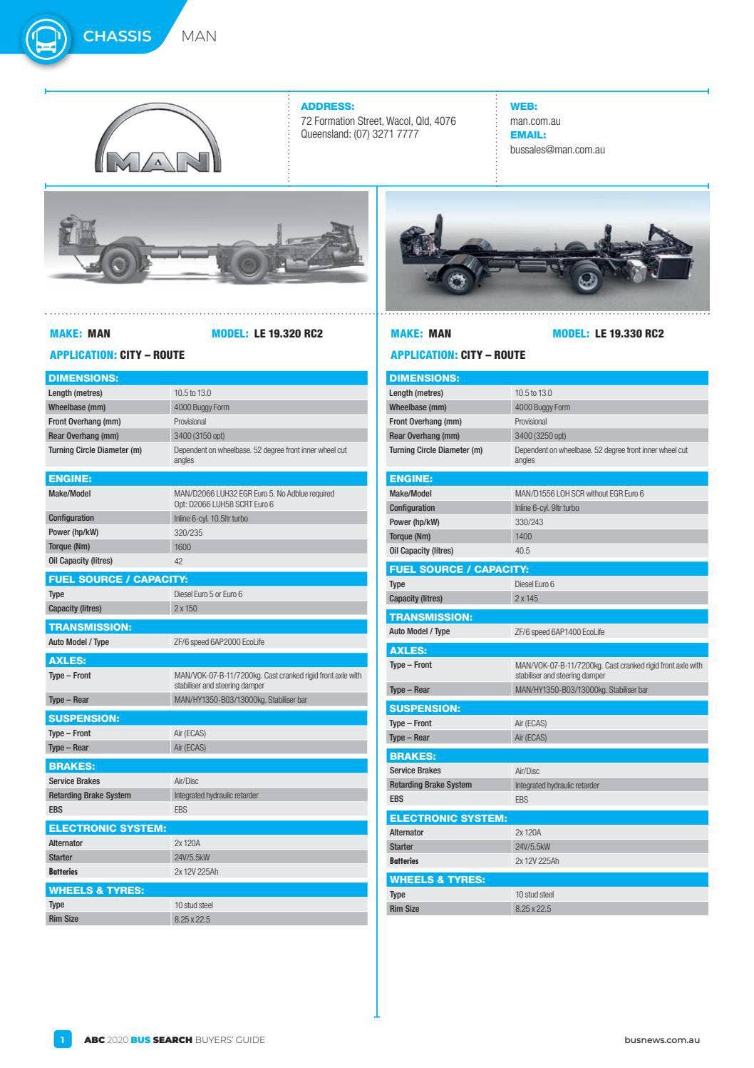 ABC Bus Search 2020 – MAN Penske Chassis specifications by Prime Group ...
