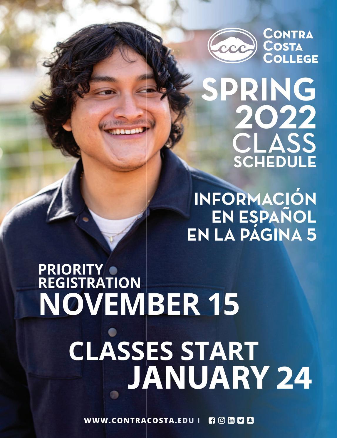 Spring 2022 Schedule Of Classes Contra Costa College By Contra Costa 