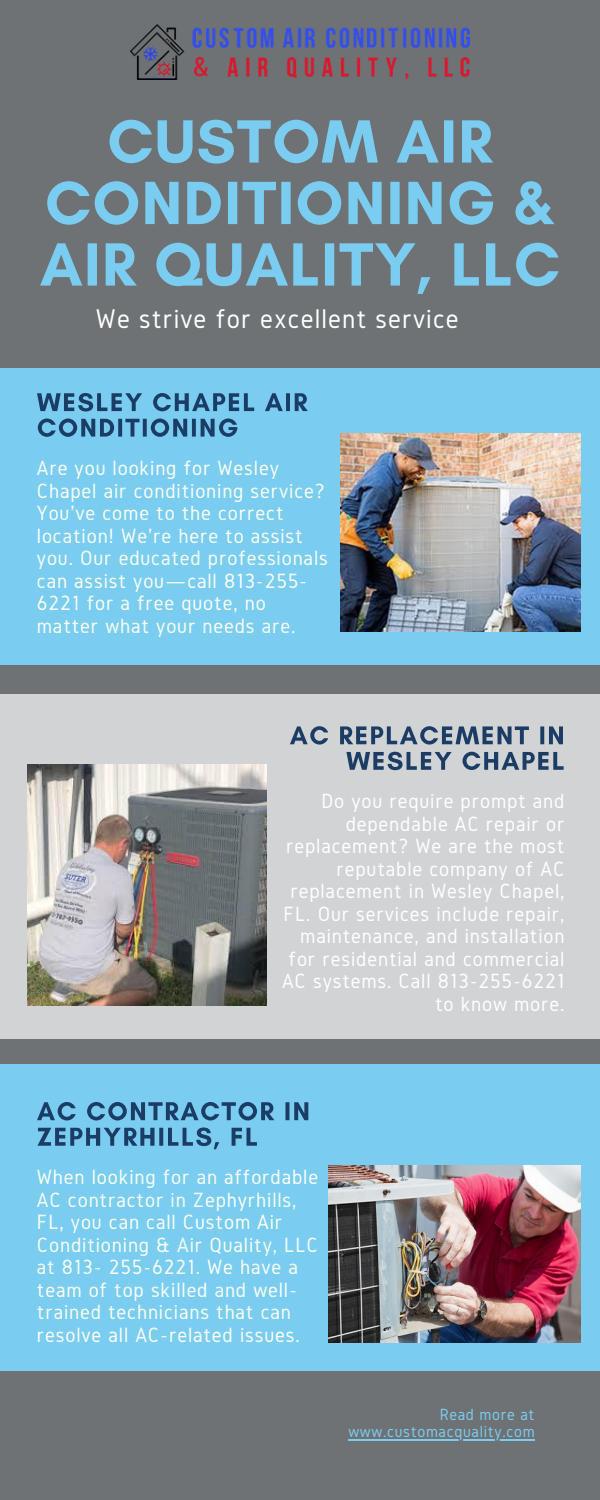 AC Contractor in Zephyrhills, FL by Custom Air Conditioning & Air