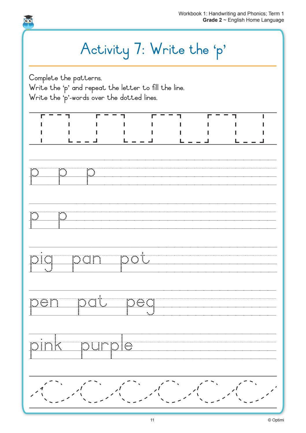 English Home Language Workbook 1: Handwriting and Phonics Term 1 Grade ...