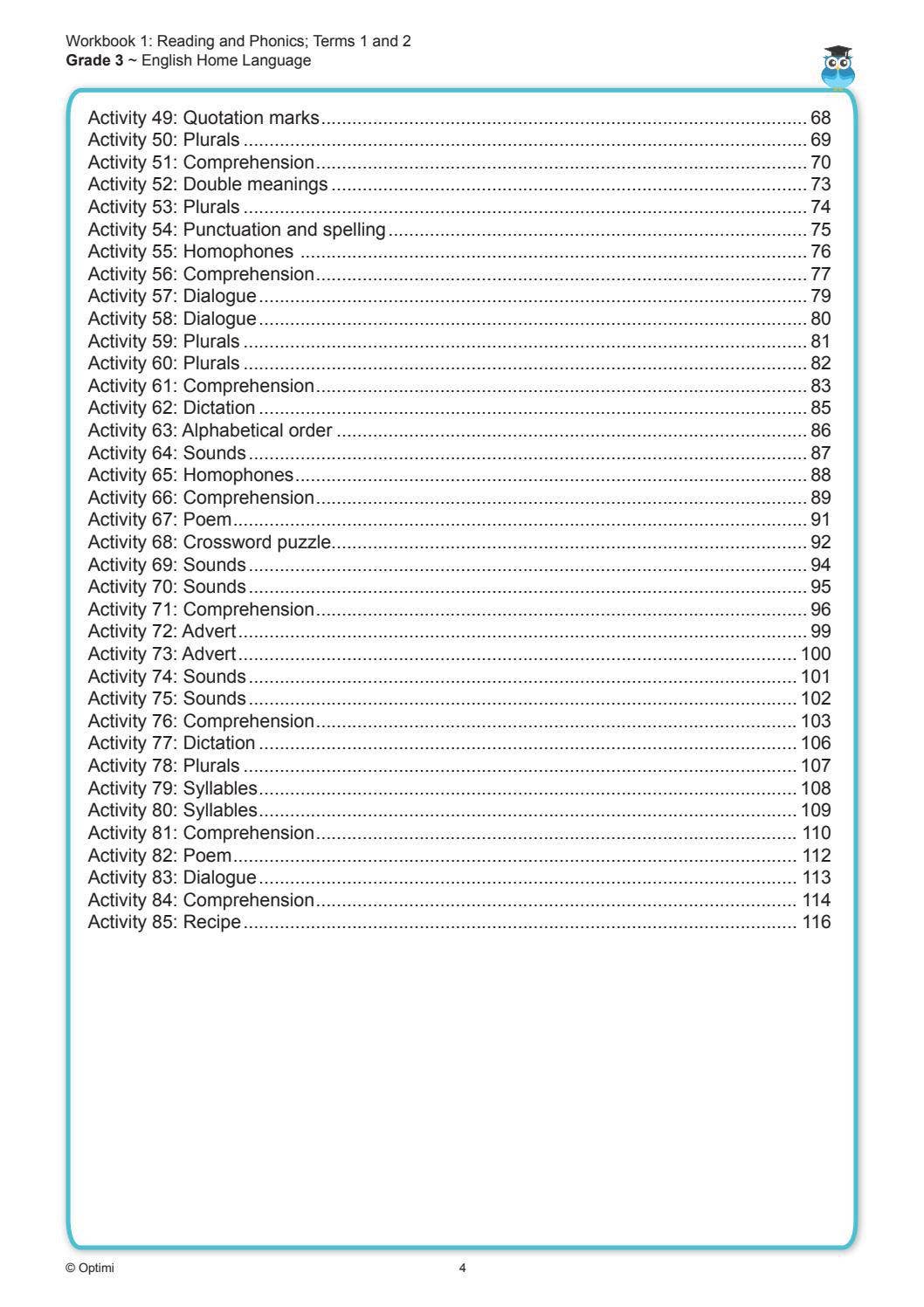 English Home Language Workbook 1: Reading and Phonics Terms 1 and 2 ...