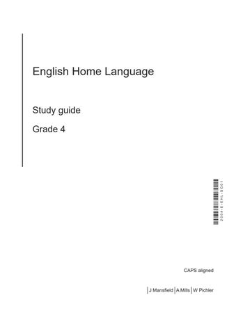 English Home Language Grade 4 Study Guide by Impaq - Issuu