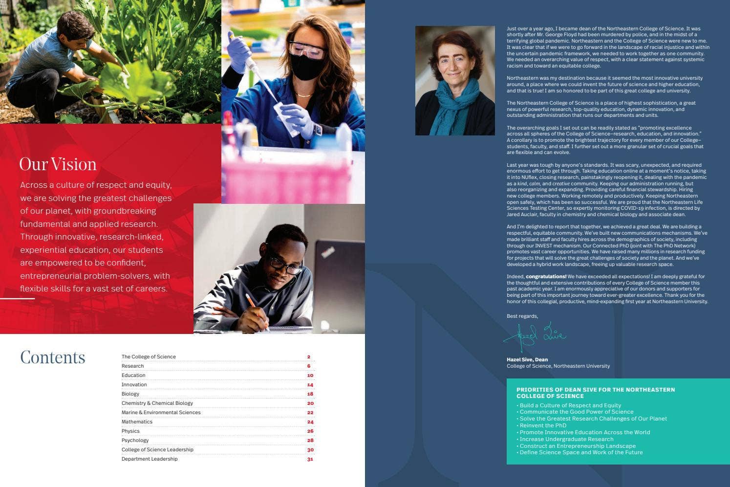 2020-2021 Northeastern University College of Science Annual Report by ...