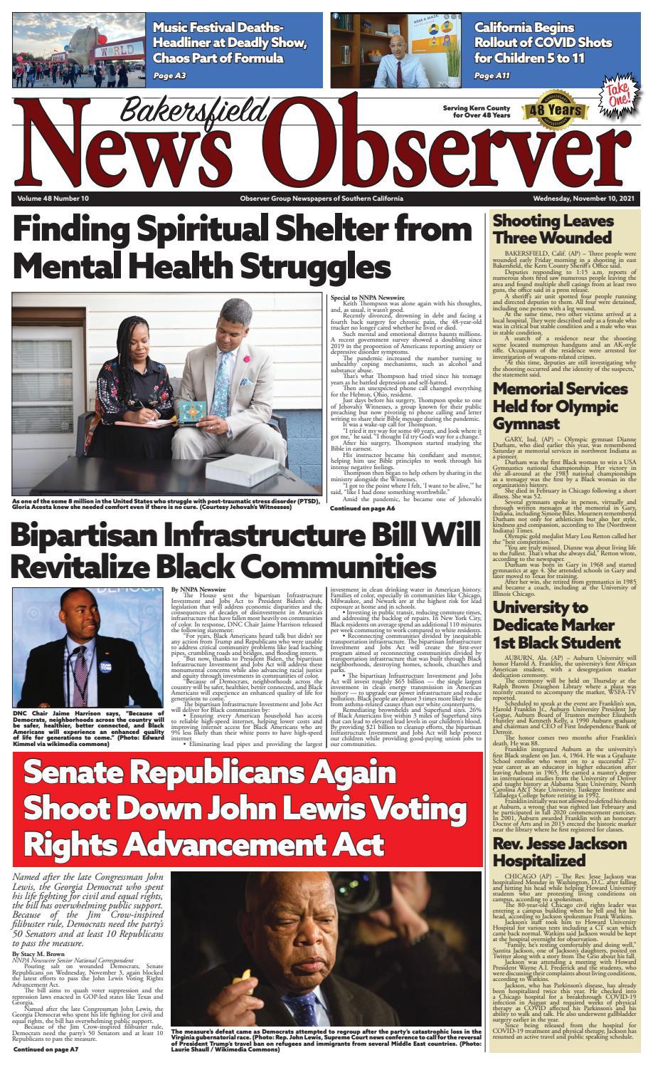 Bakersfield News Observer 11.10.21 by Observer Group Newspapers of