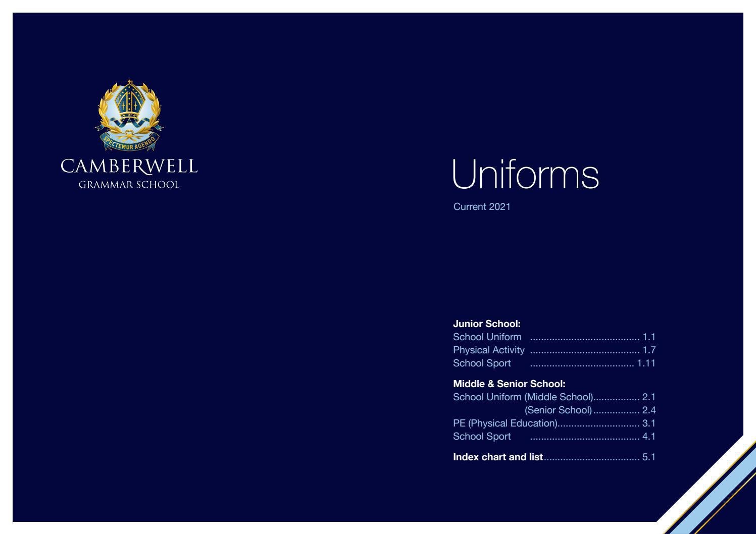 Camberwell Grammar School Uniform Guide by Camberwell Grammar School